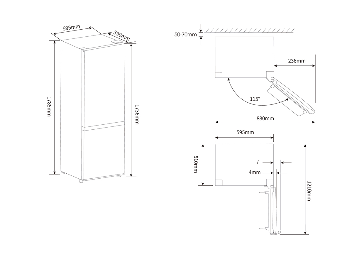 Hisense - Combi RB372N4AW1