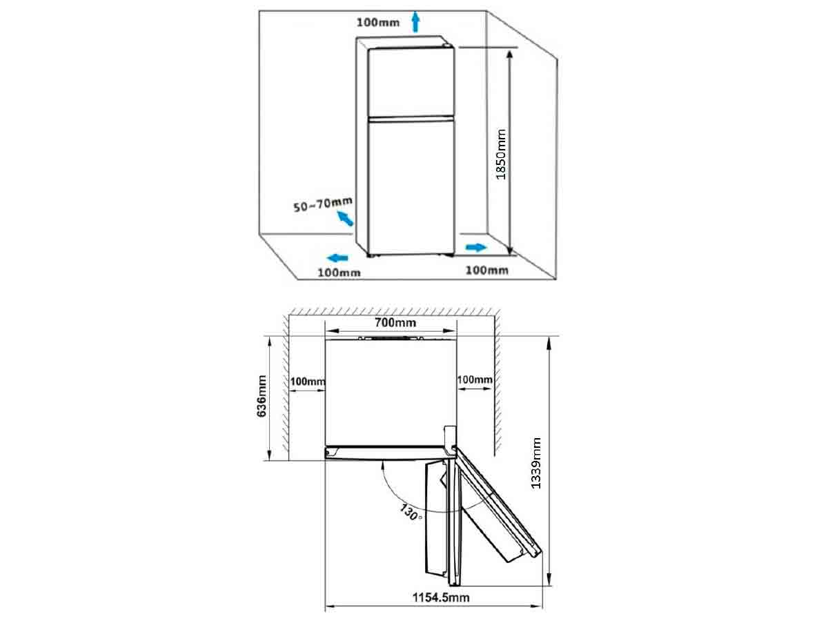 Hisense - 2 PUERTAS RT600N4DC2