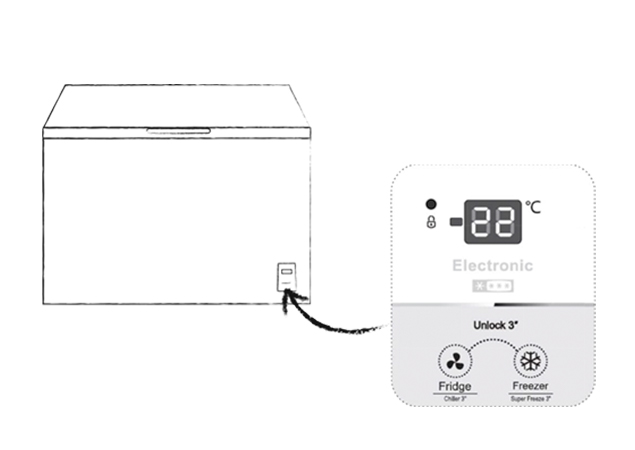 Congelador con control electrónico Hisense