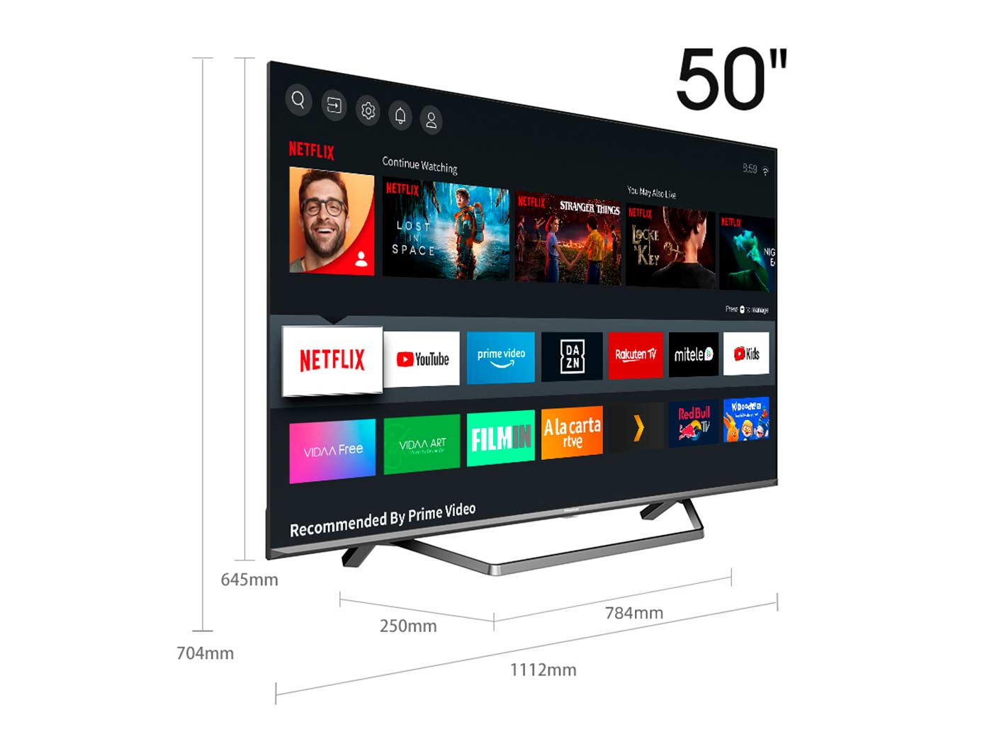 Hisense - ULED TV 50U7QF 50″