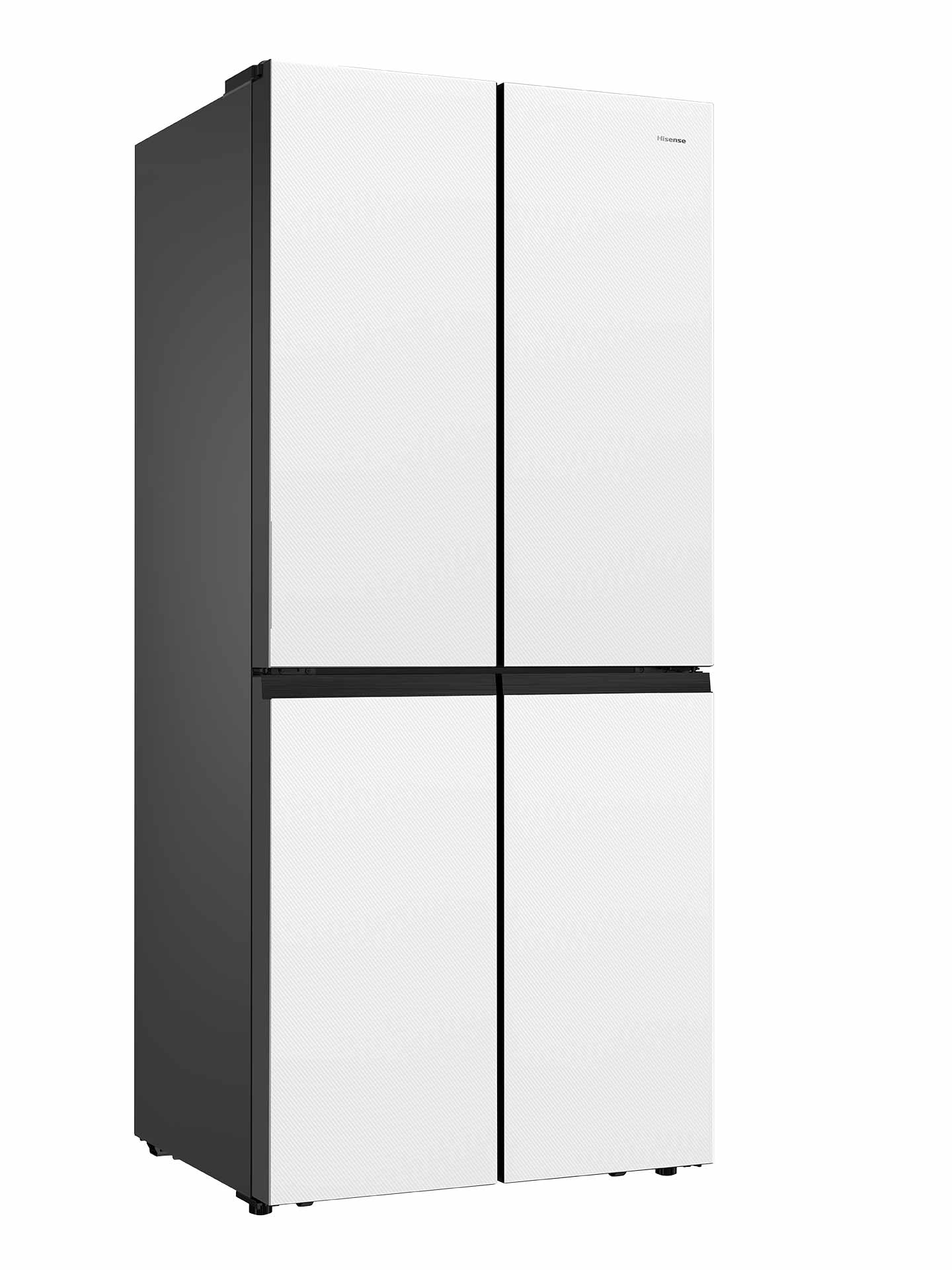 Hisense - RQ563N4GW1 – Frigorífico Americano 4 Puertas, Clase F , 454L, Cristal Blanco