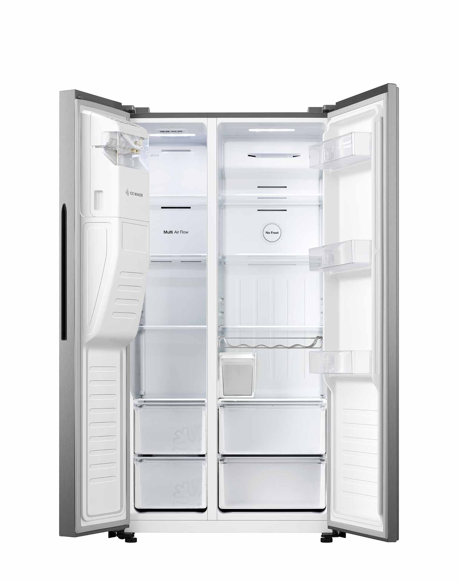 Hisense - RS650N4AC2 – Frigorífico Americano Side By Side, Clase E, 499L, Inox