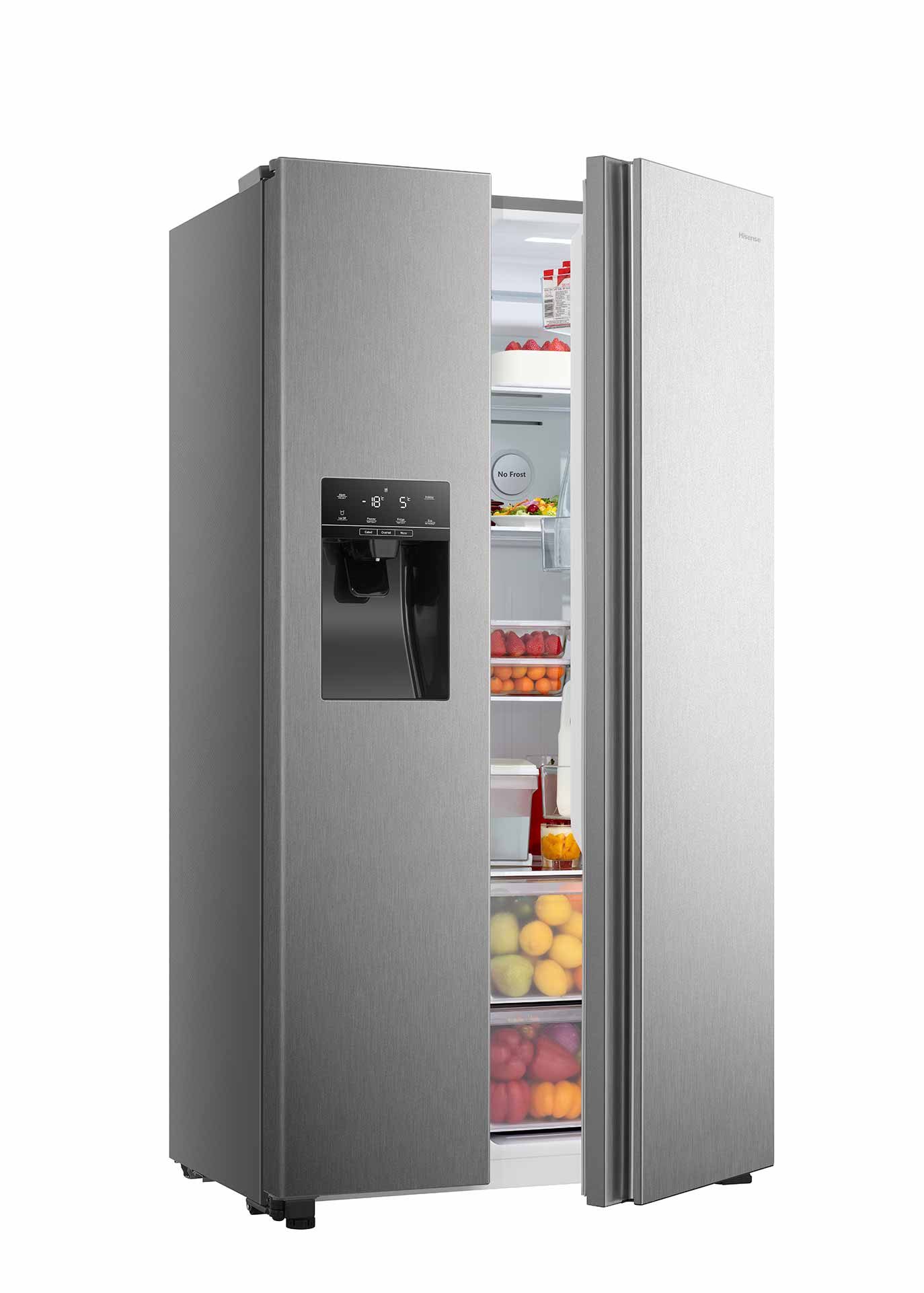 Hisense - RS650N4AC2 – Frigorífico Americano Side By Side, Clase E, 499L, Inox