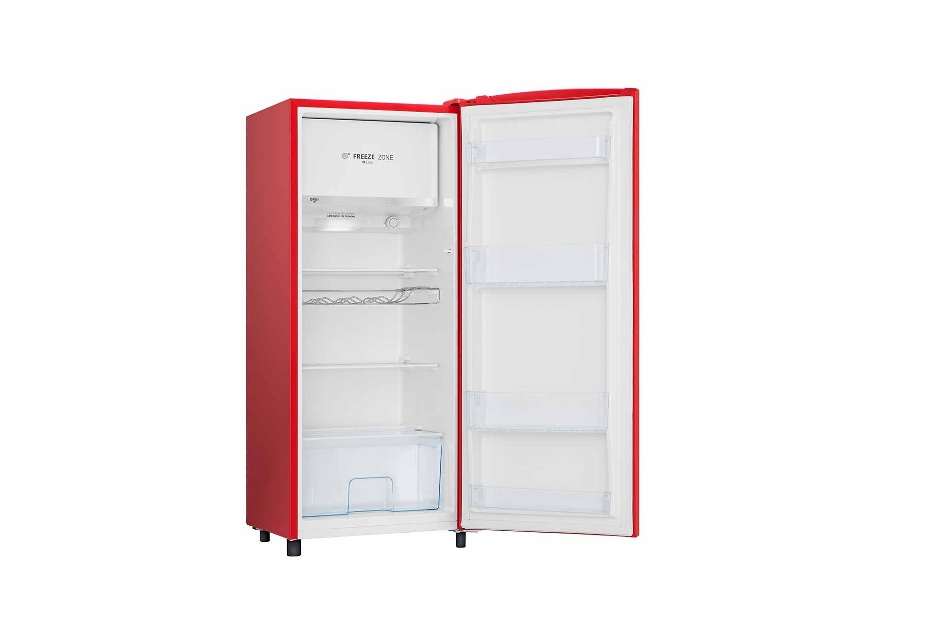 Hisense - RR220D4ARF – Frigorífico 1 Puerta, Clase F , 165L, Rojo