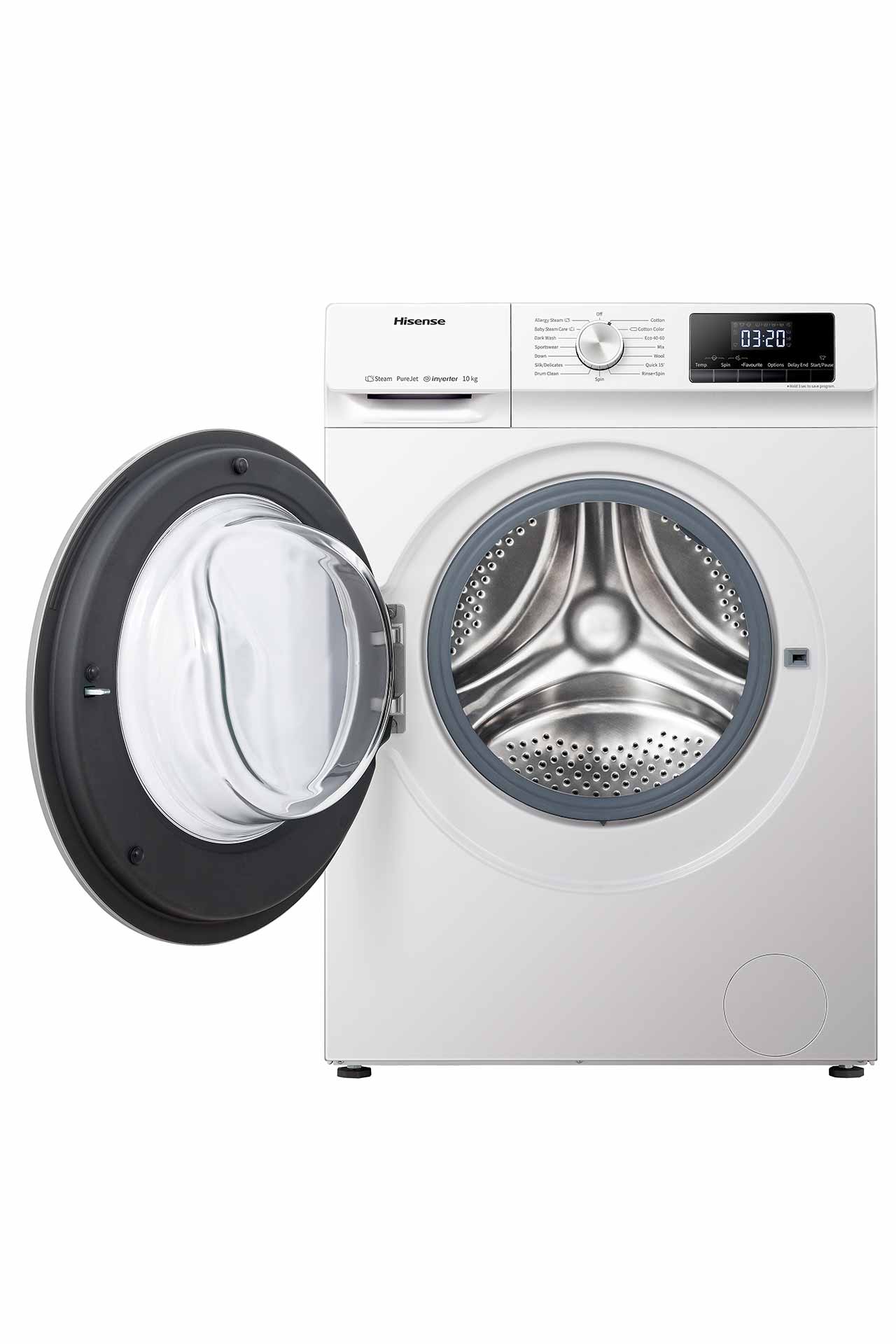 Hisense WFQA1014EVJMW - Lavadora 10 Kg Wifi 140rpm Vapor Pausa & Añadir  Blanco Clase A · Comprar ELECTRODOMÉSTICOS BARATOS en