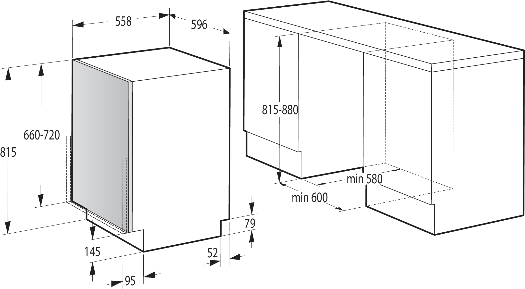 Hisense - Lavavajillas integrable HV603D40