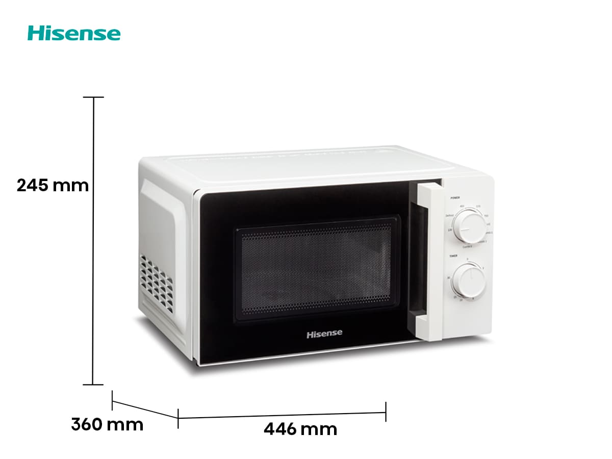 Microondas libre instalación - HISENSE H20MOWS1HG, 700 W, 6 NIVELES DE  POTENCIA potencia, 20 l, Blanco