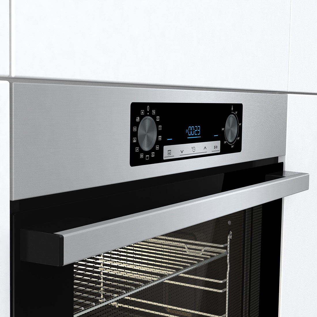 Hisense - BSA65226AX – Horno Hidrolítico, Cocción Vapor Añadido, Clase A, 77L, Gris Inox