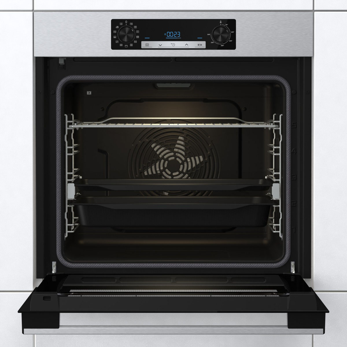 Hisense - BSA65226PX – Horno Pirolítico, Cocción Vapor Añadido, Clase A+, 77L, Inox