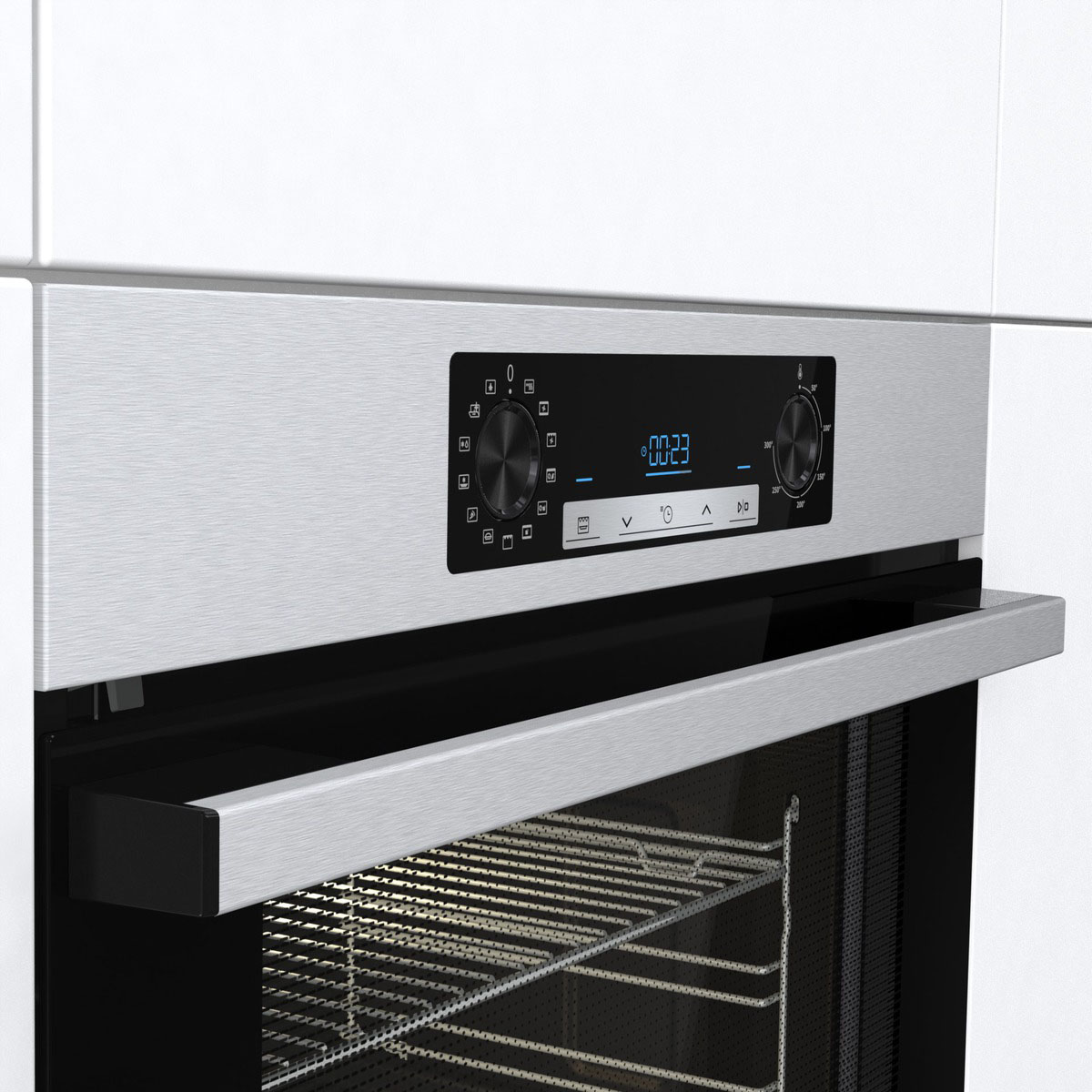 Hisense - BSA65226PX – Horno Pirolítico, Cocción Vapor Añadido, Clase A+, 77L, Inox