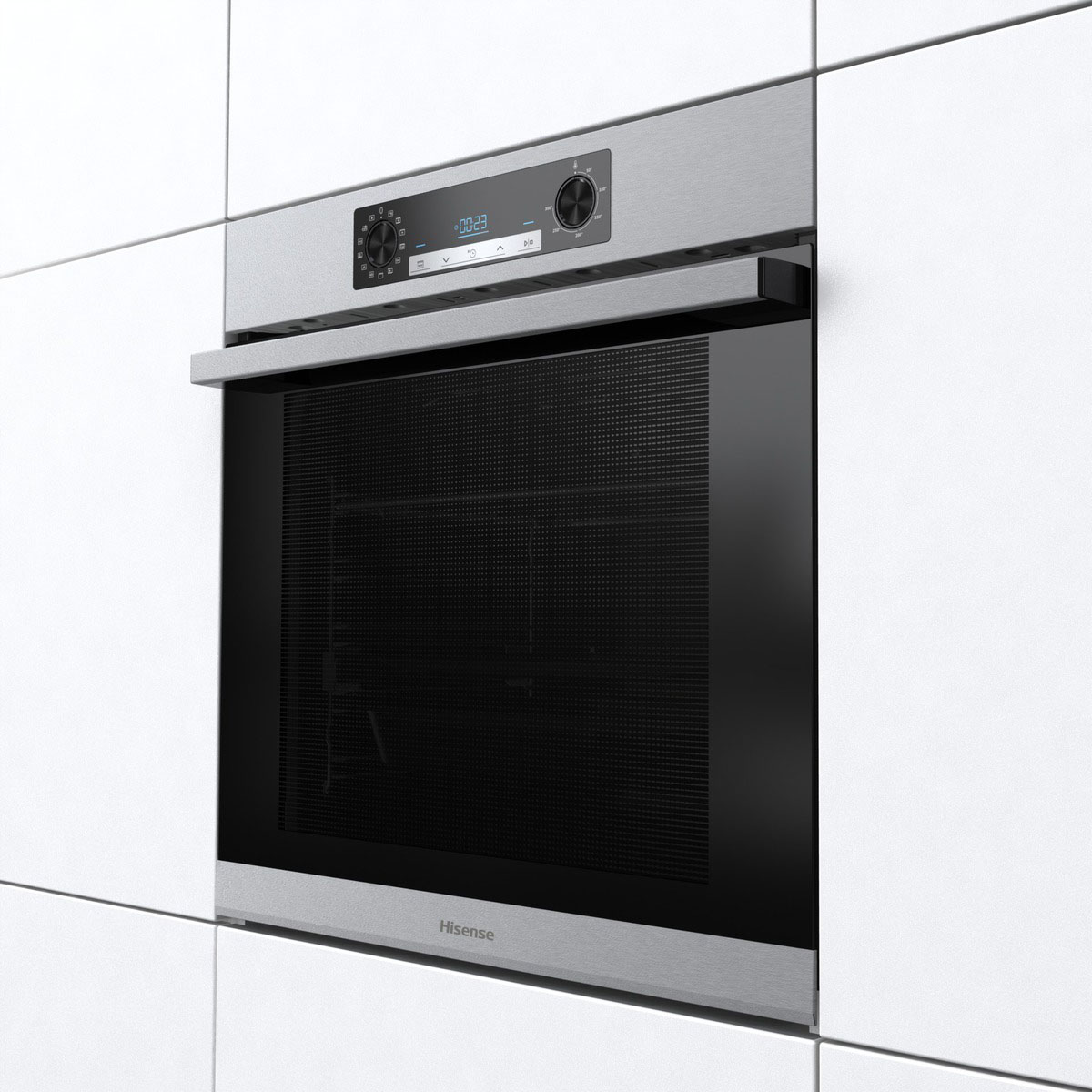 Hisense - BSA65226PX – Horno Pirolítico, Cocción Vapor Añadido, Clase A+, 77L, Inox