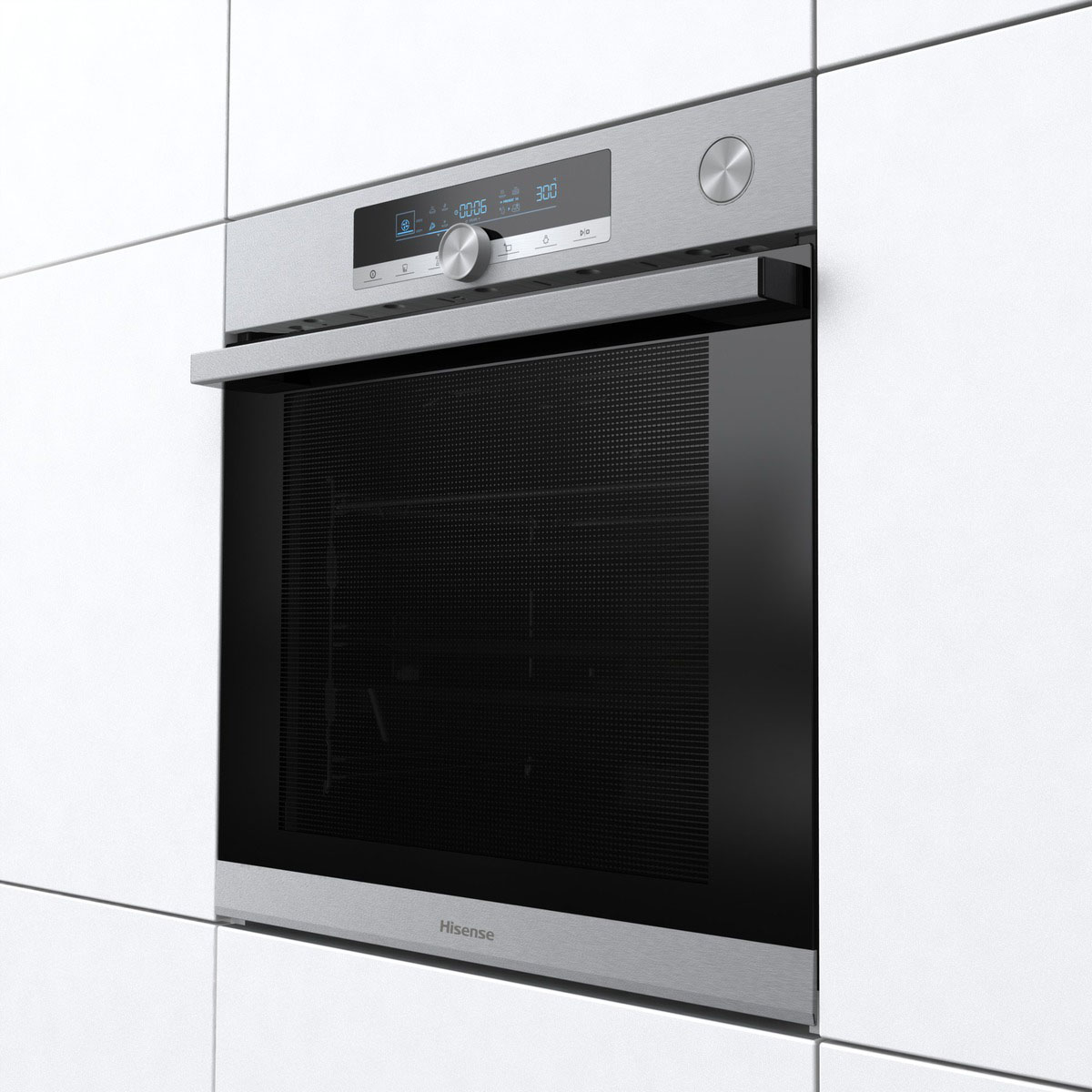 Hisense - BSA66334PX – Horno Pirolítico, Cocción Vapor Con Depósito, Clase A+, 77L, Inox