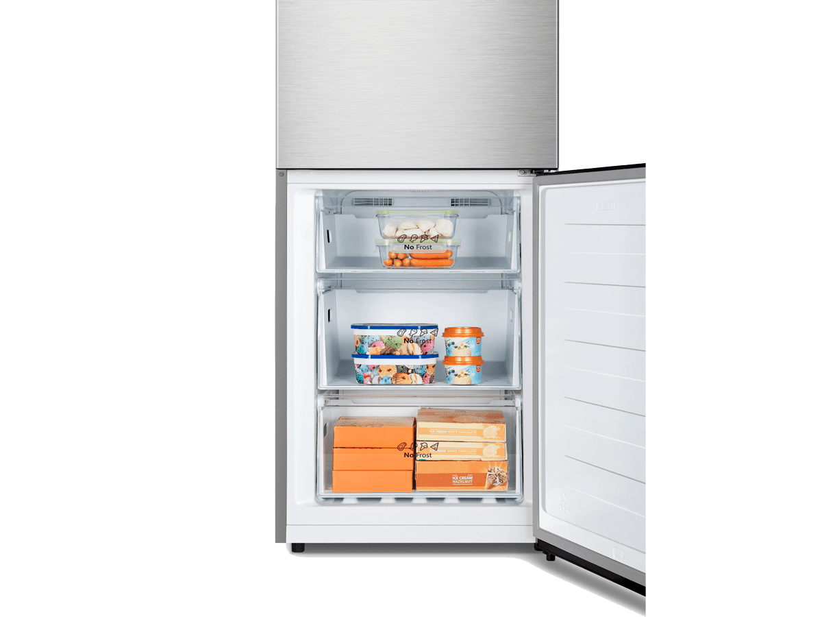 Hisense - RB390N4CCD – Frigorífico Combi 2 Puertas, Clase D , 304L, Inox