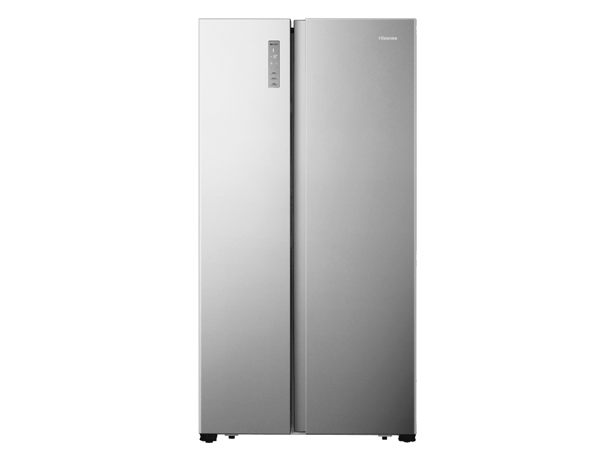 Hisense - RS677N4BIE – Frigorífico Americano Side By Side, Clase E , 519L, Inox