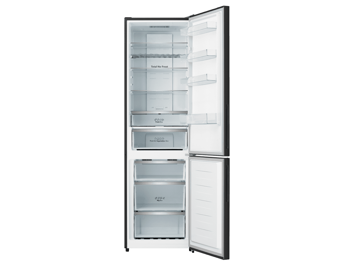 Hisense - RB440N4GBD – Frigorífico Combi 2 Puertas, Clase D , 336L, Cristal Negro