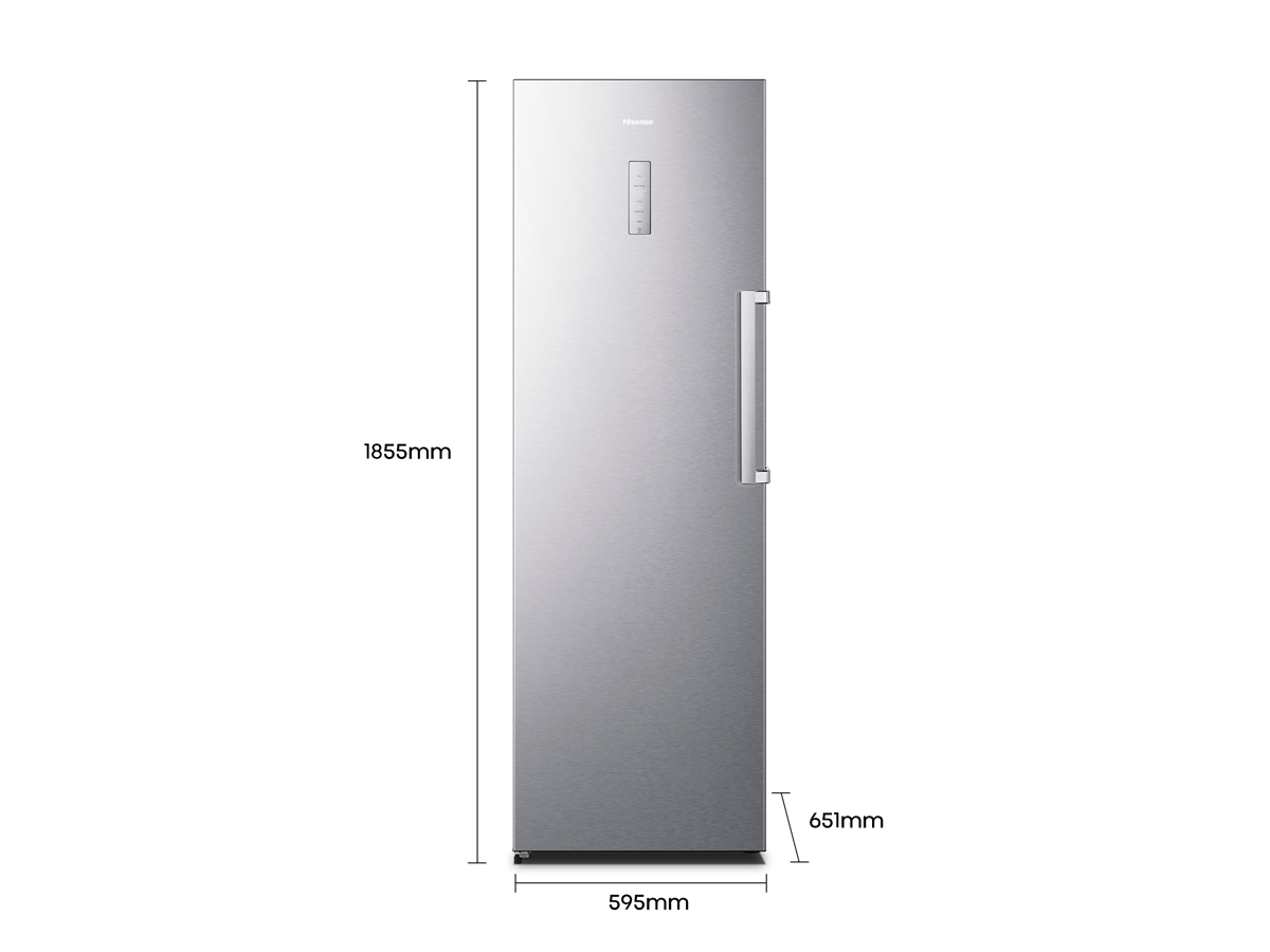 Hisense - FV354N4BIE – Congelador 1 Puerta, Clase E, 274L, Inox