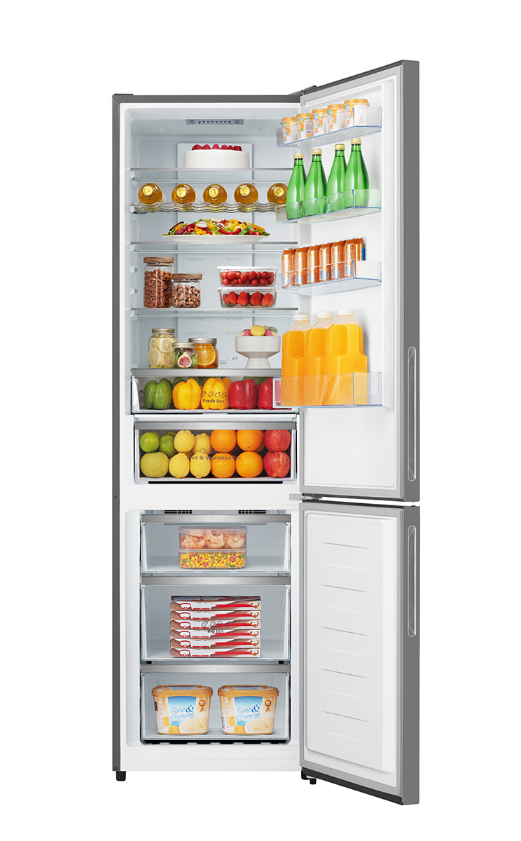 Hisense - RB440N4GWD – Frigorífico Combi 2 Puertas, Clase D , 336L, Cristal Blanco