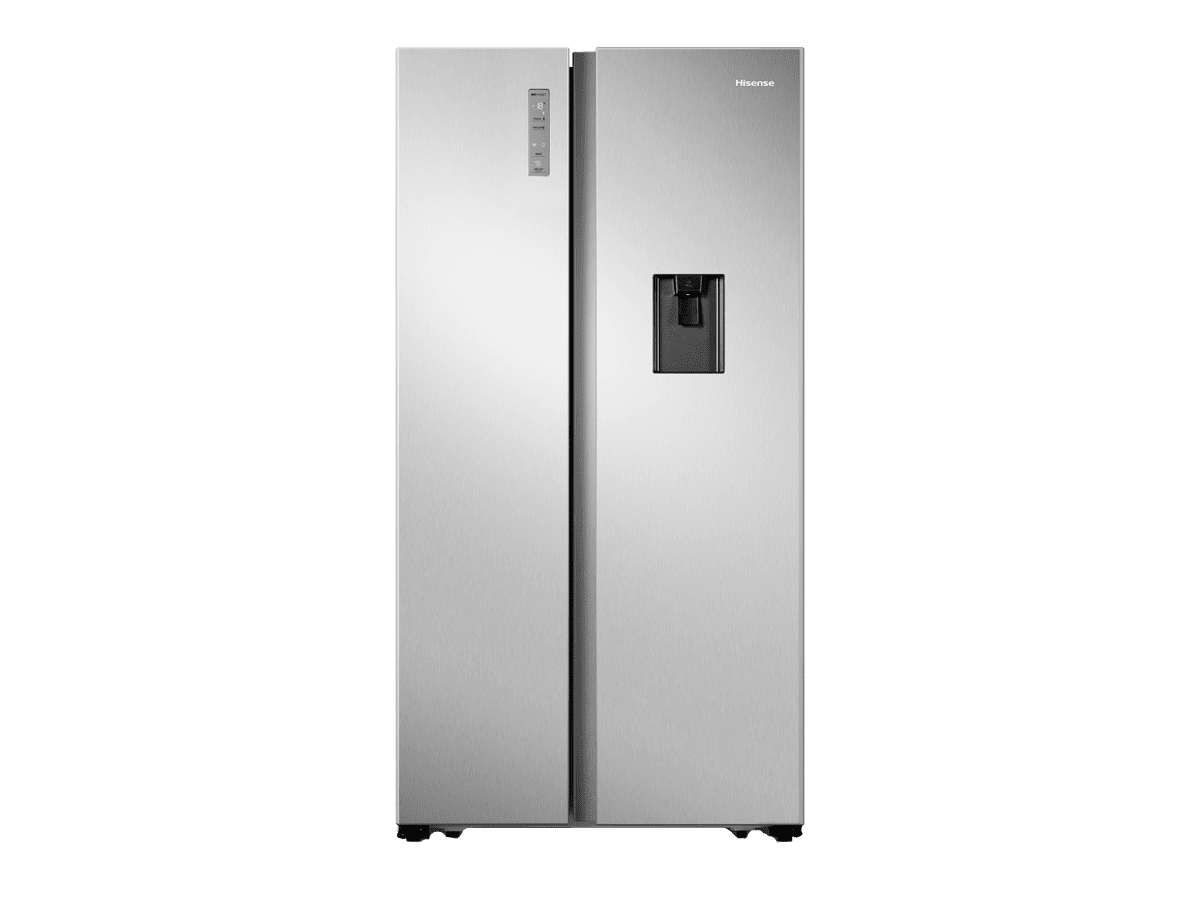 Hisense - RS677N4WCD – Frigorífico Americano Side By Side, Clase D , 519L, Inox