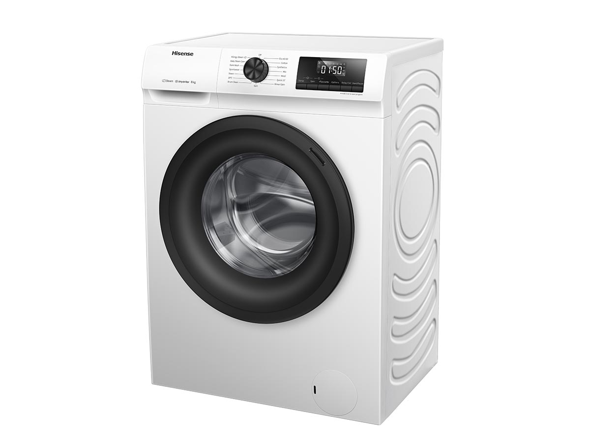 Hisense - WFQP8014EVM – Lavadora, Clase A, 8 Kg, 1400 rpm, Blanco