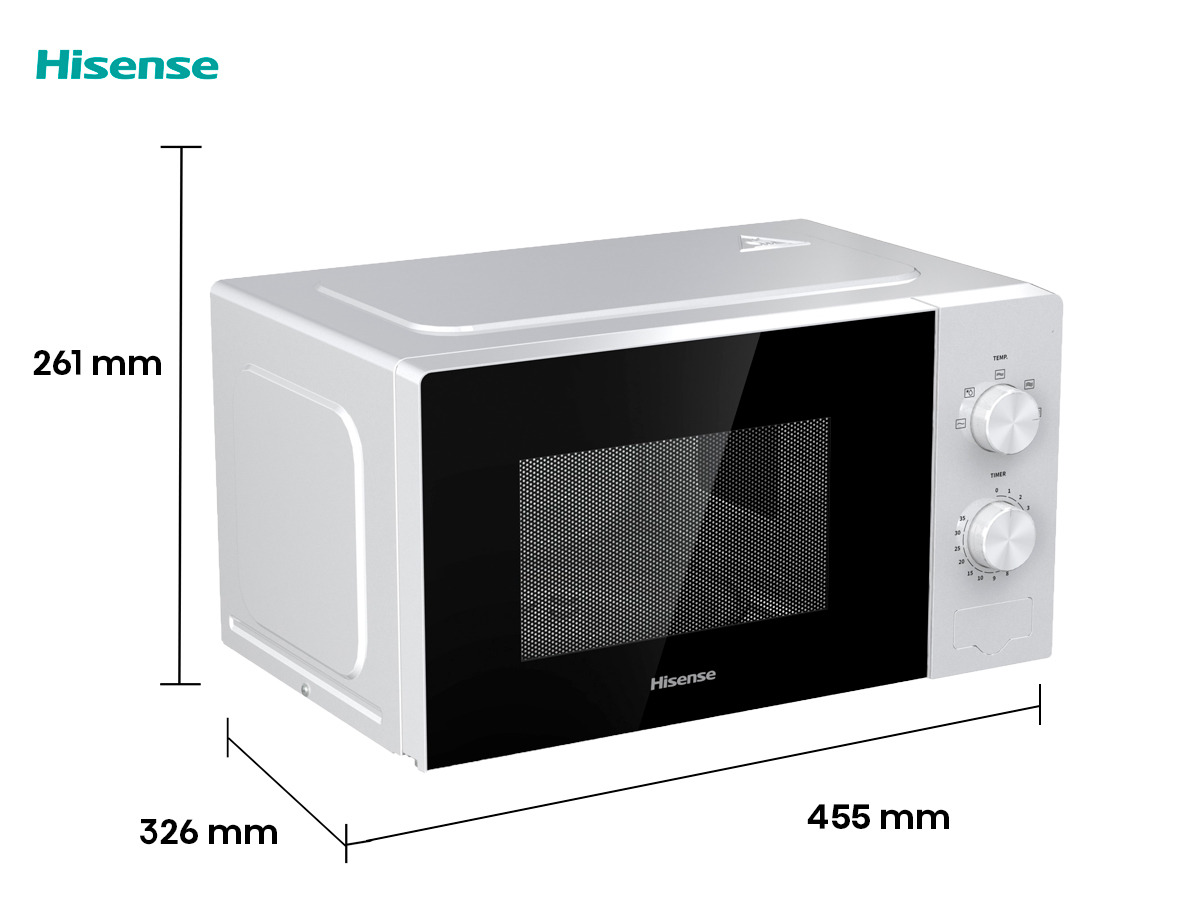 Hisense - H20MOWP1 – Microondas, 20L, Blanco