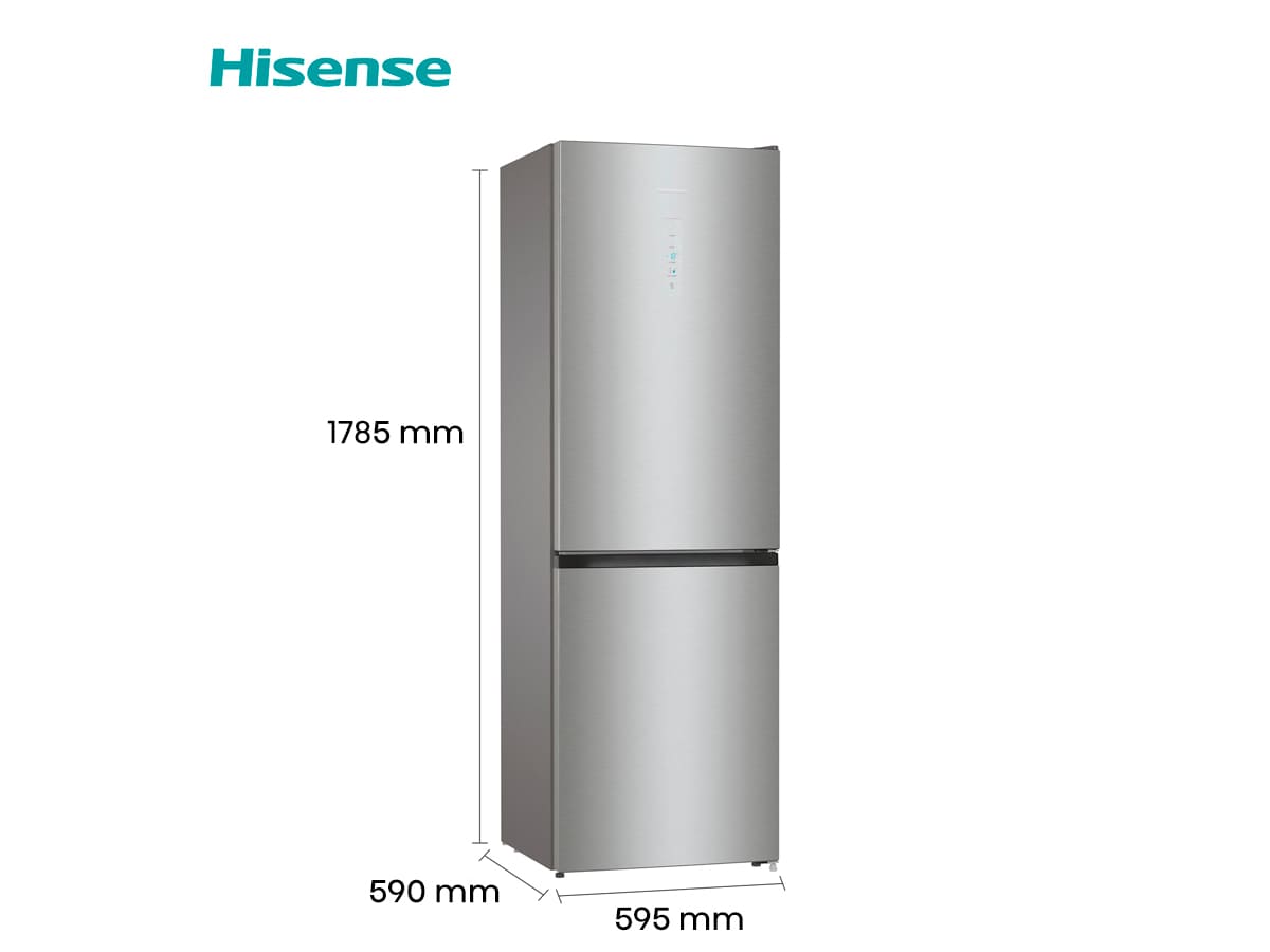 Hisense - RB372N4CCD – Frigorífico Combi 2 Puertas, Clase D , 292L, Inox