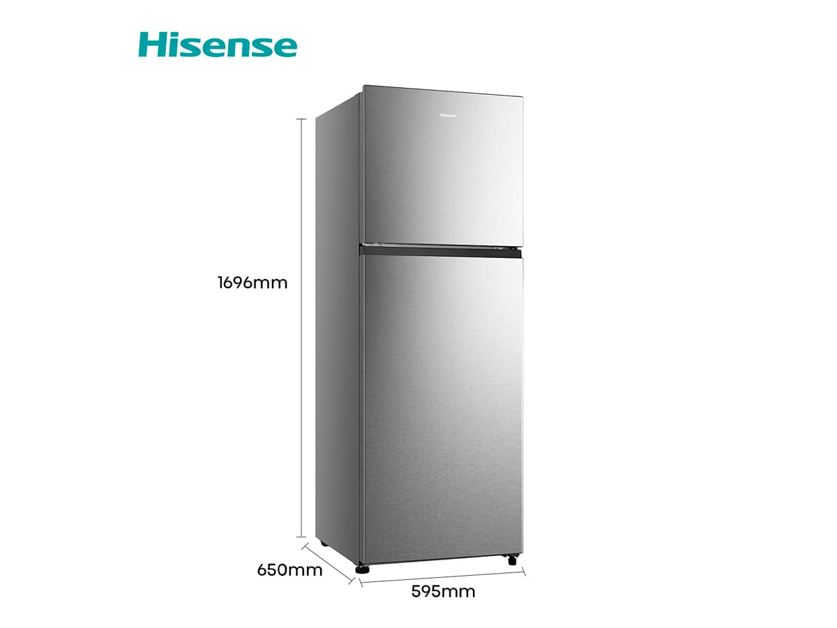 Hisense - RT422N4ACF – Frigorífico 2 Puertas, Clase F , 325L, Inox