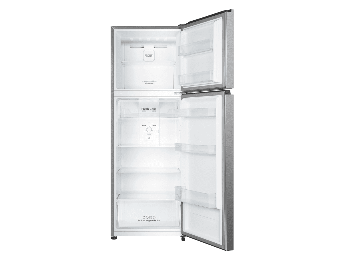 Hisense - RT422N4ACF – Frigorífico 2 Puertas, Clase F , 325L, Inox