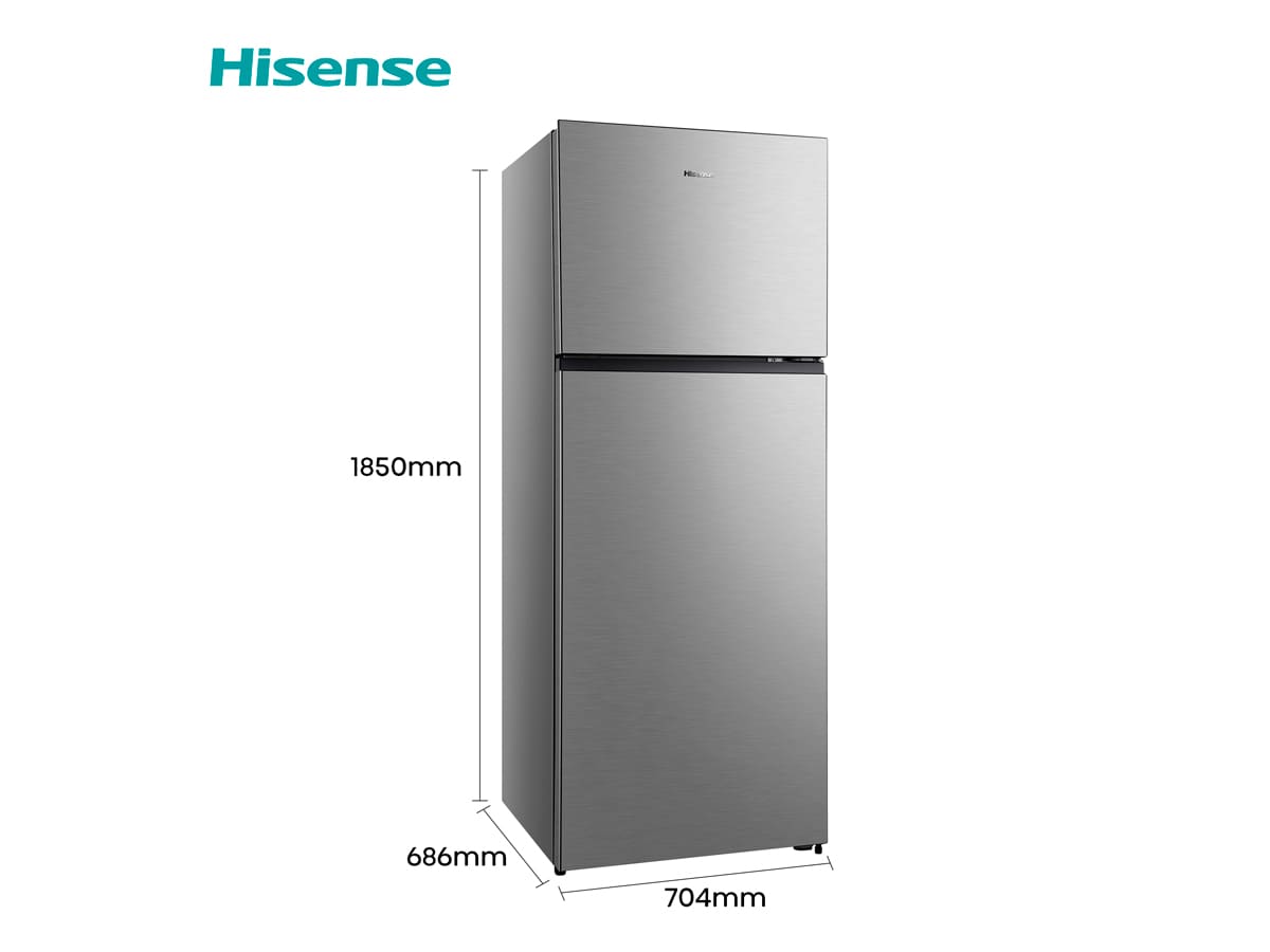 Hisense RT600N4WC2 - Frigorífico 2 Puertas, Clase E , 467L, Inox