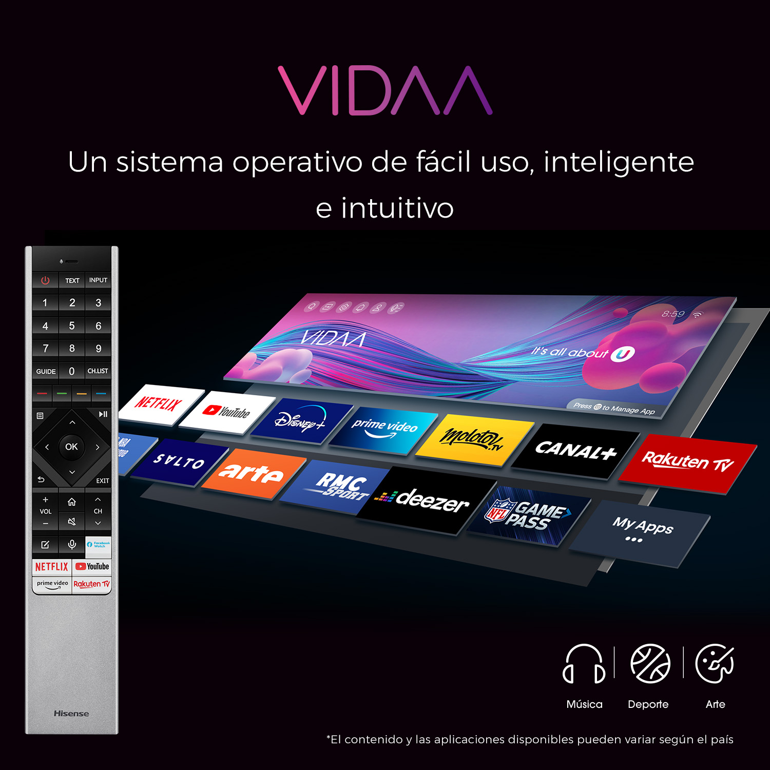 - España OLED Hisense 55A8G TV