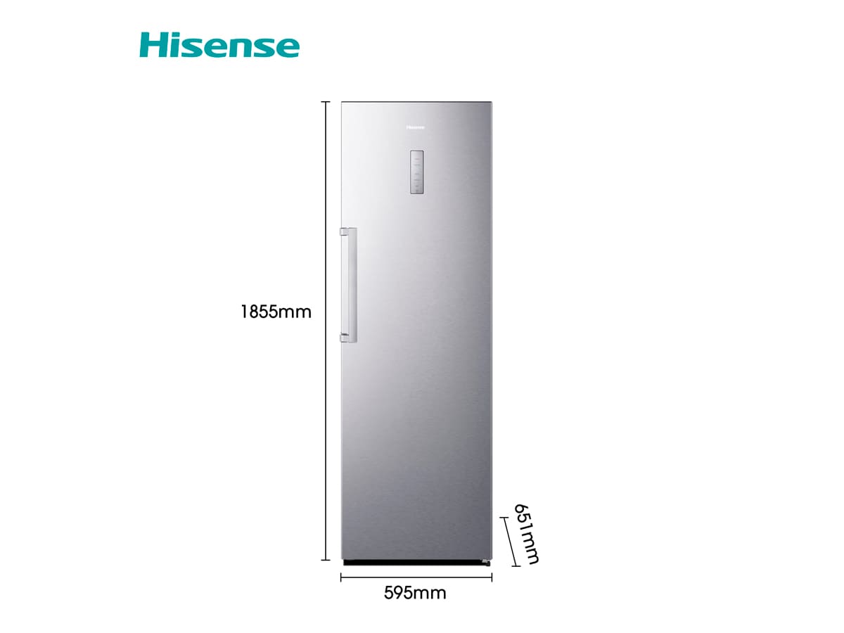Hisense - RL481N4BIE – Frigorífico 1 Puerta, Clase E , 370L, Inox