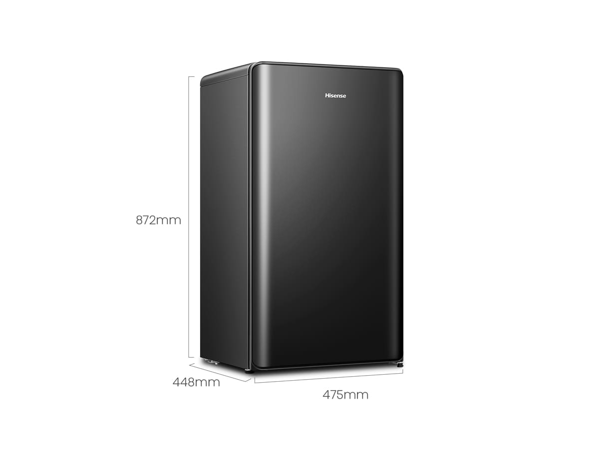 Hisense - RR106D4CBF – Frigorífico 1 Puerta, Clase F , 82L, Negro