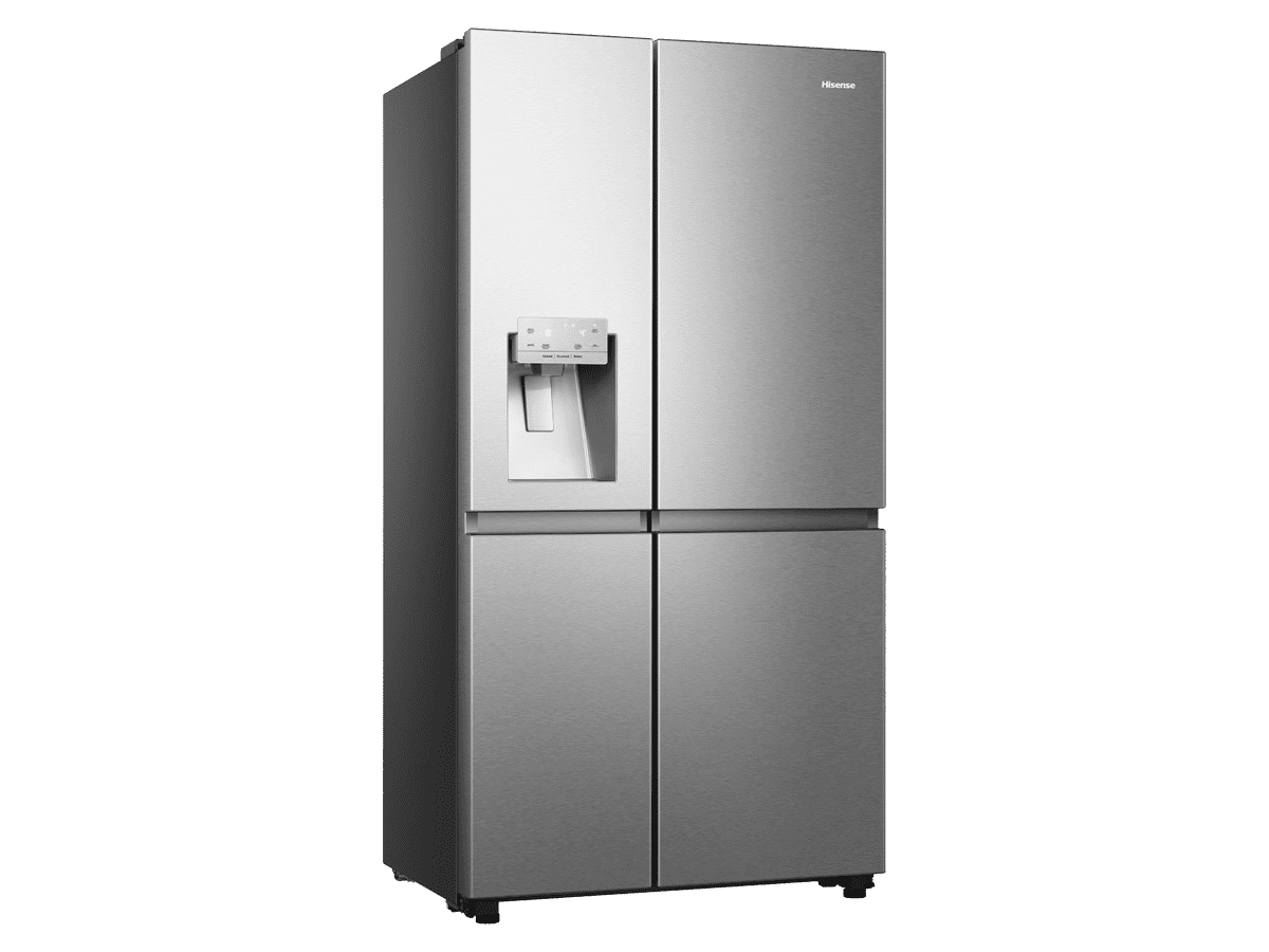 Hisense - RS818N4TIE – Frigorífico Americano Side By Side, Clase E , 632L, Inox