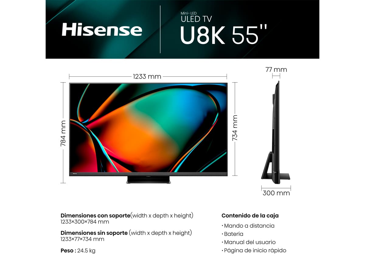 Hisense - TV Mini-LED 55U8KQ