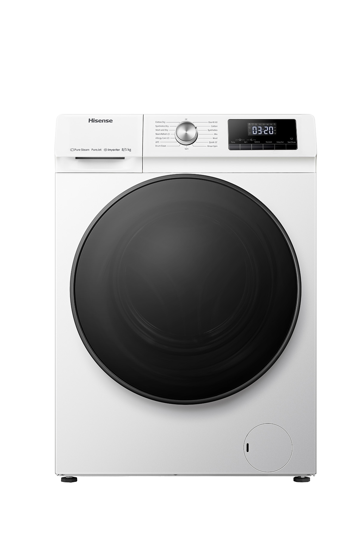 Hisense - WDQA8014EVJM – Lavasecadora, Clase A, 8 kg/5 kg, 1400 rpm, Blanco