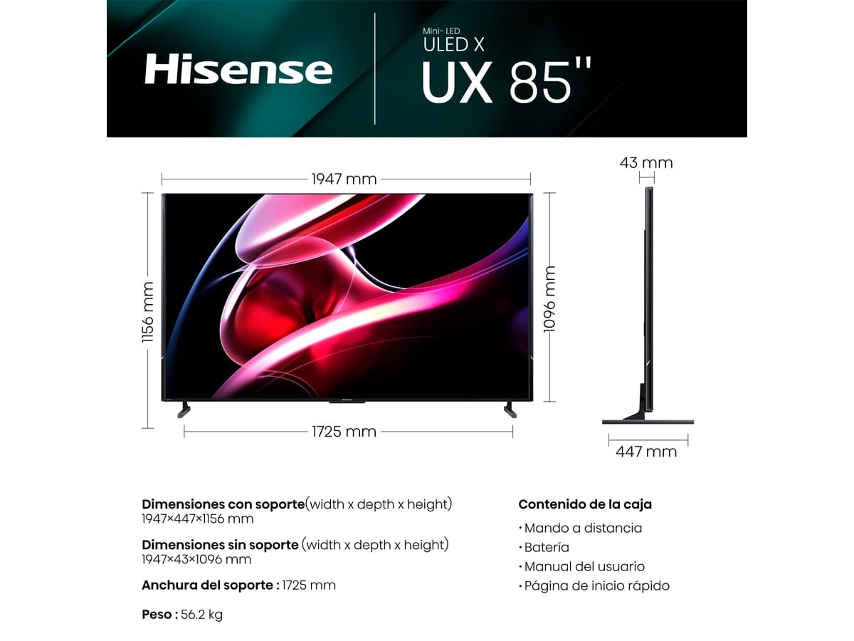 Hisense - TV Mini-LED 85UXKQ