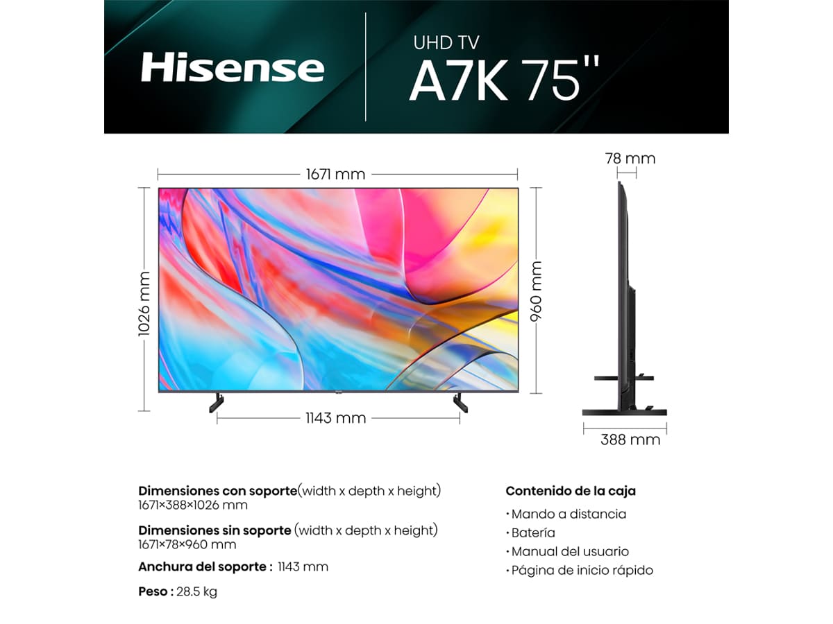 Hisense - TV QLED 75A7KQ