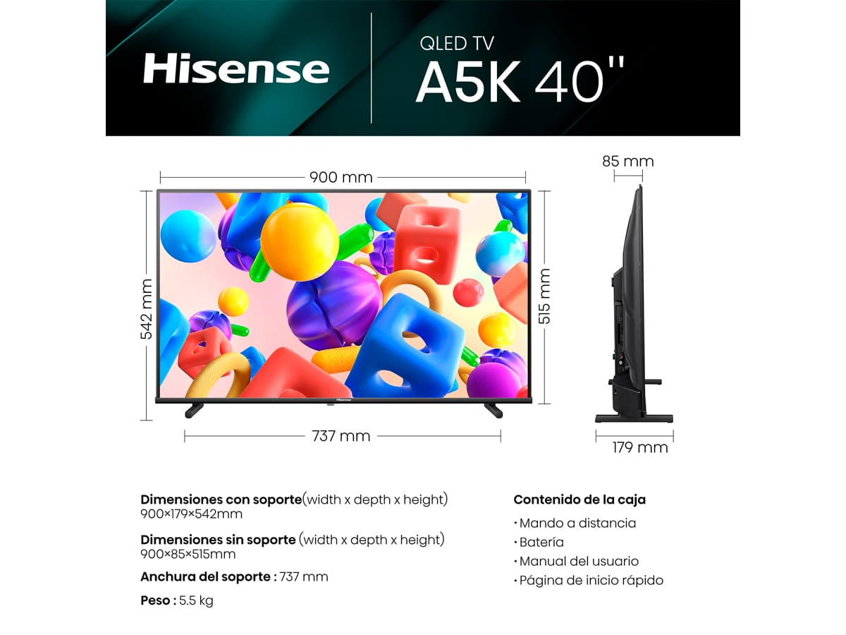 Hisense - TV QLED 40A5KQ