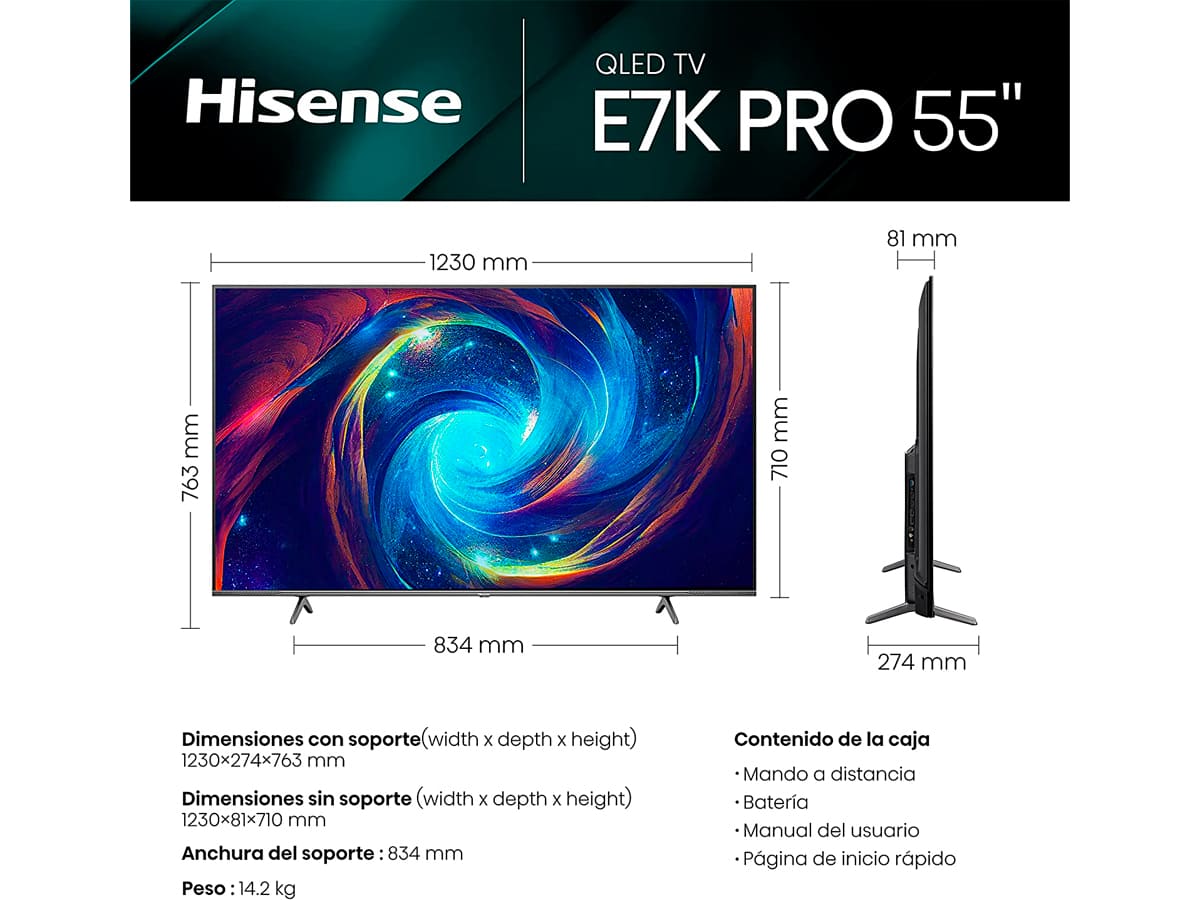 Hisense - TV QLED 55E7KQ Pro