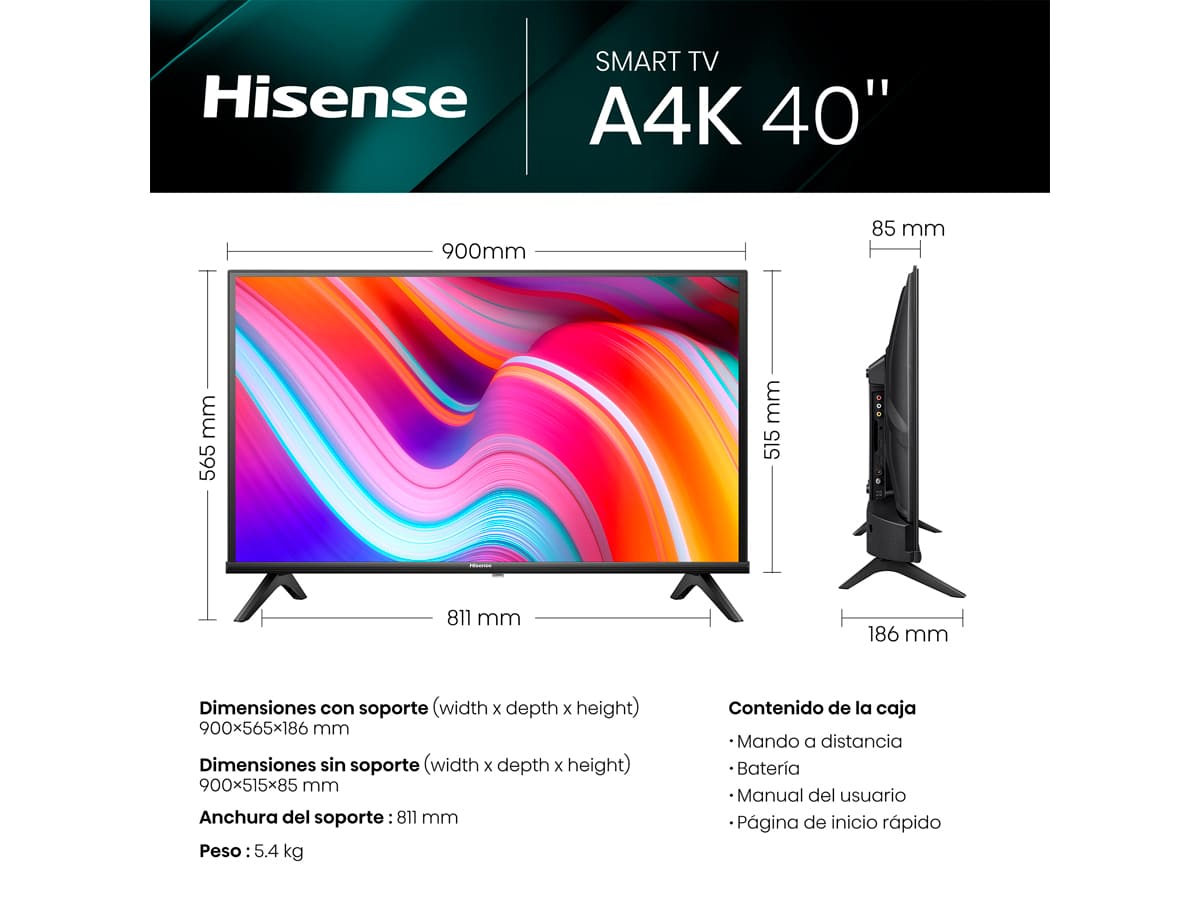 Hisense - TV Smart HD 40A4K