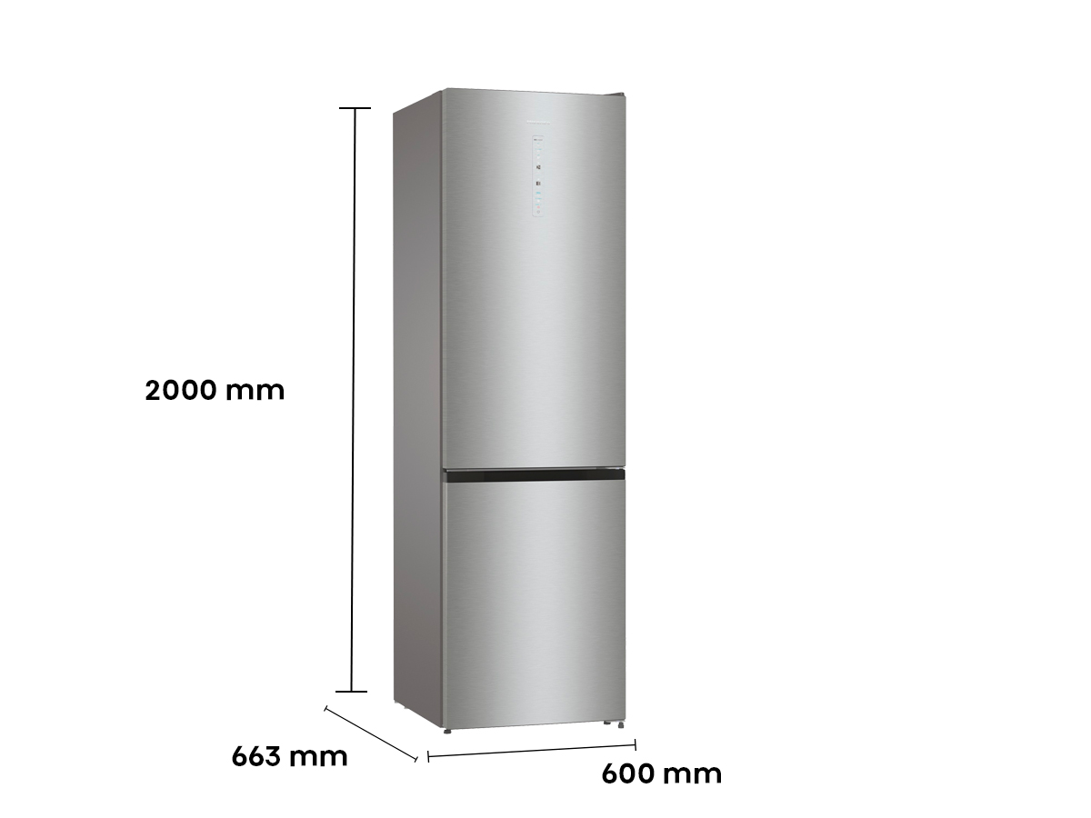 Hisense - RB470N4SIC2 – Frigorífico Combi 2 Puertas, Clase C , 361L, Inox