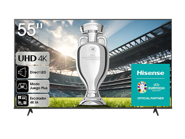 Hisense UHD 4K Smart TV 55 A6K, Dolby Vision, Modo Juego, Direct Led