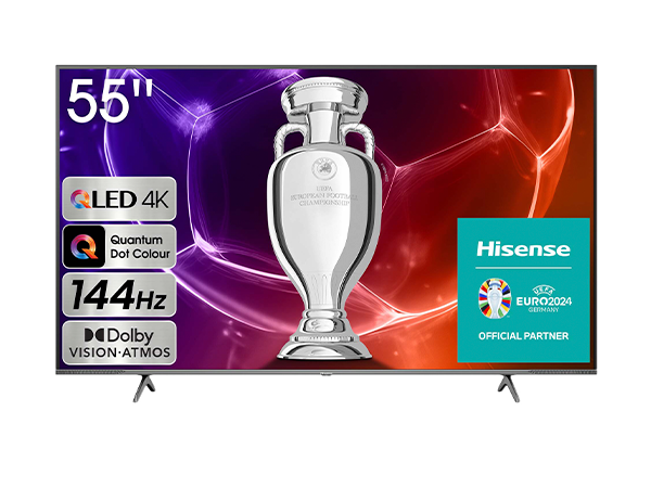 Hisense QLED Televisor 55 E7KQ PRO, Modo Juego de 144Hz, HDR total