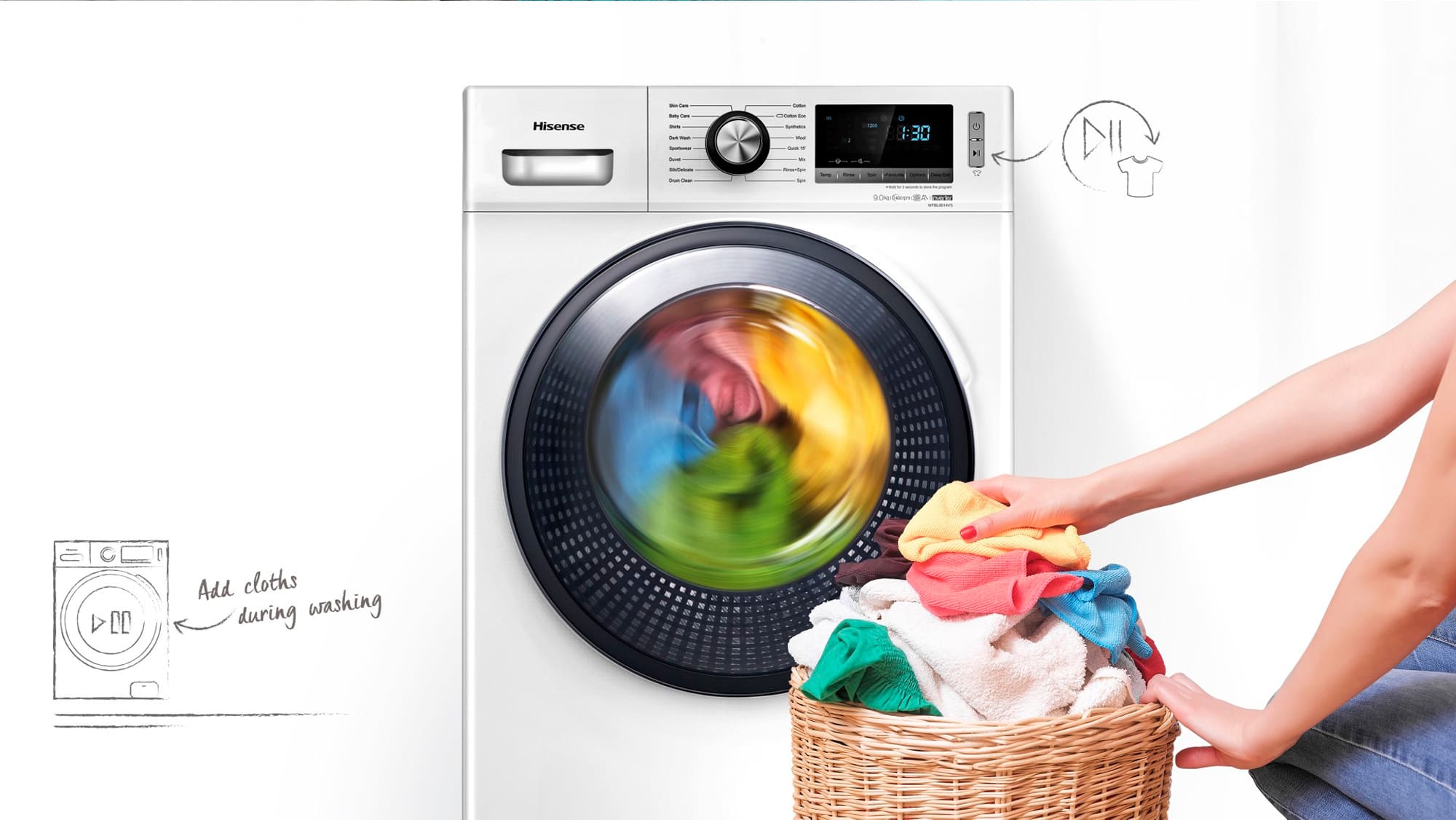Imagen pausar y añadir lavadoras