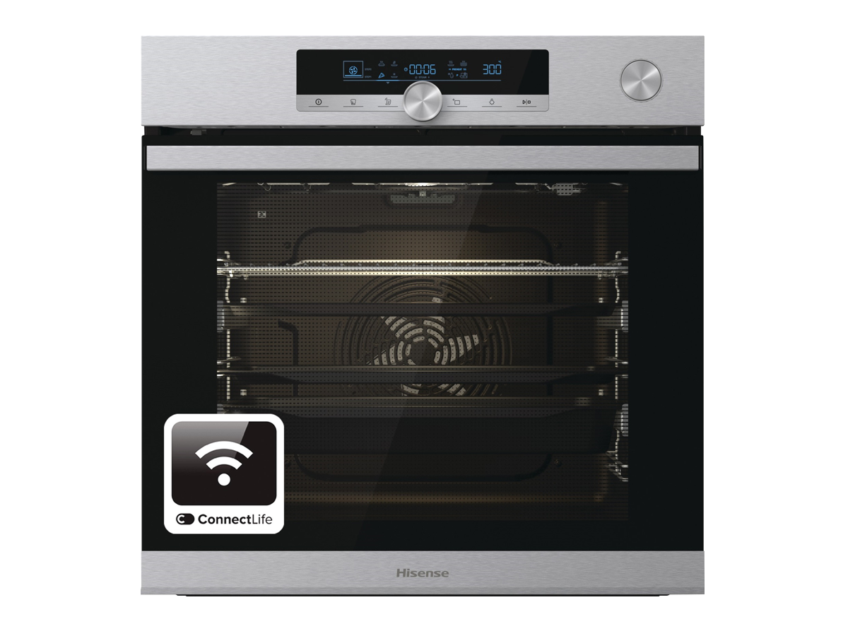 Hisense - Horno BSA66334PXWI, Limpieza Pirolítica + Cocción Vapor, 