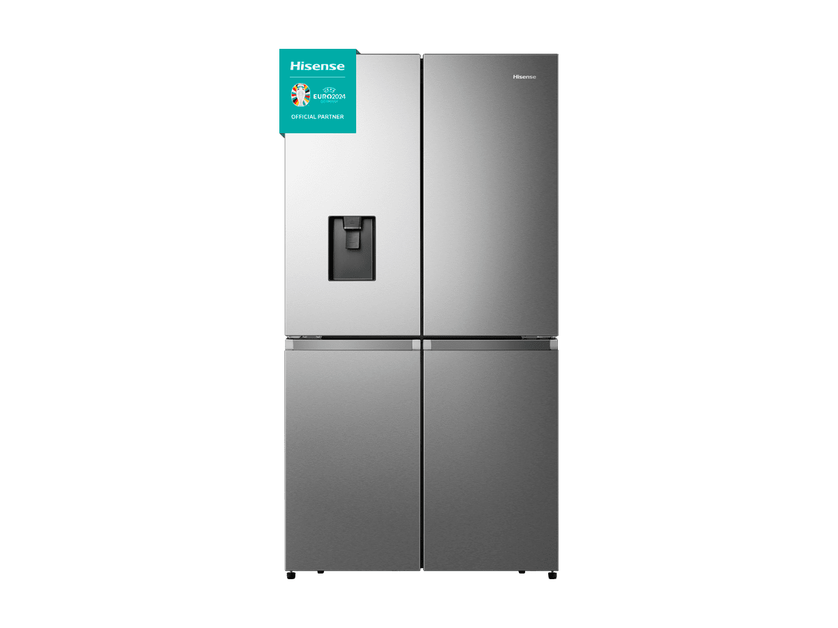 Hisense RQ758N4SWSE - Frigorífico Americano 4 Puertas, Clase E , 606L, Inox