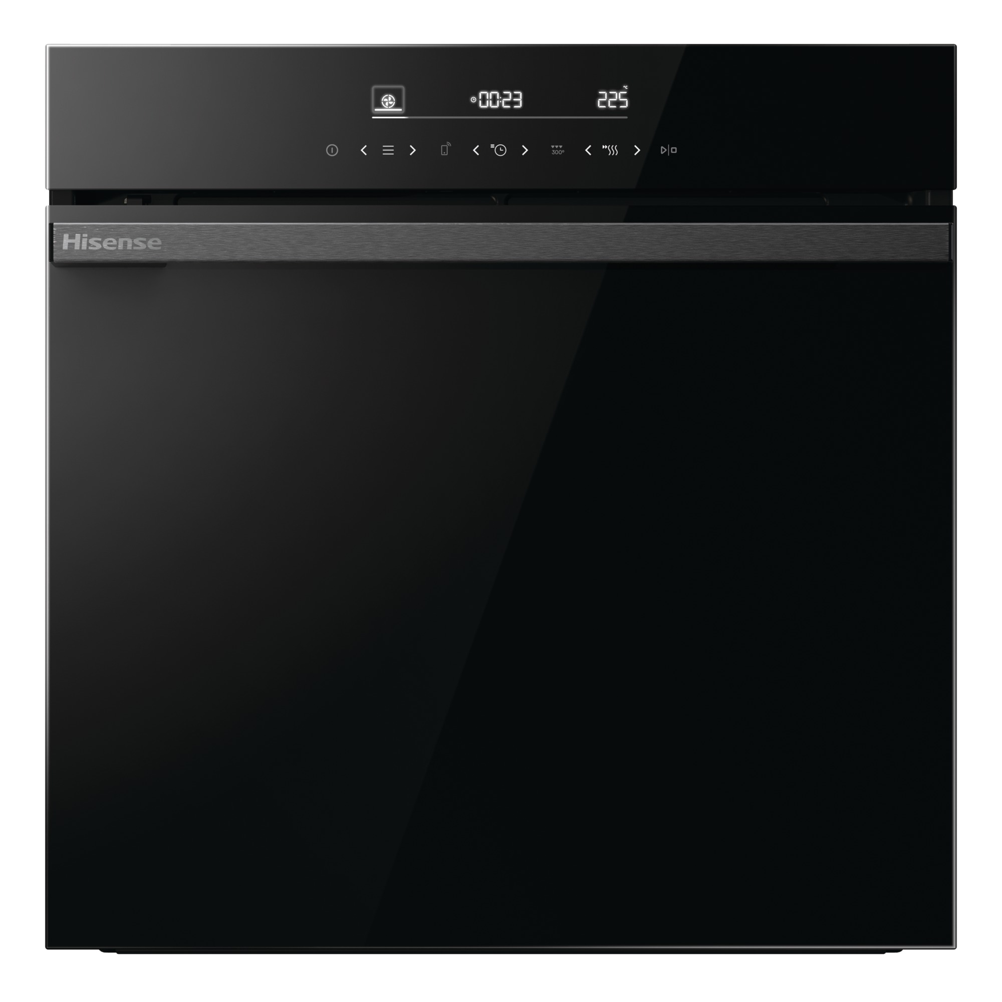 Hisense - BI65346PDBGWIFI – Horno Pirolítico, Clase A+, 77L, Cristal Negro