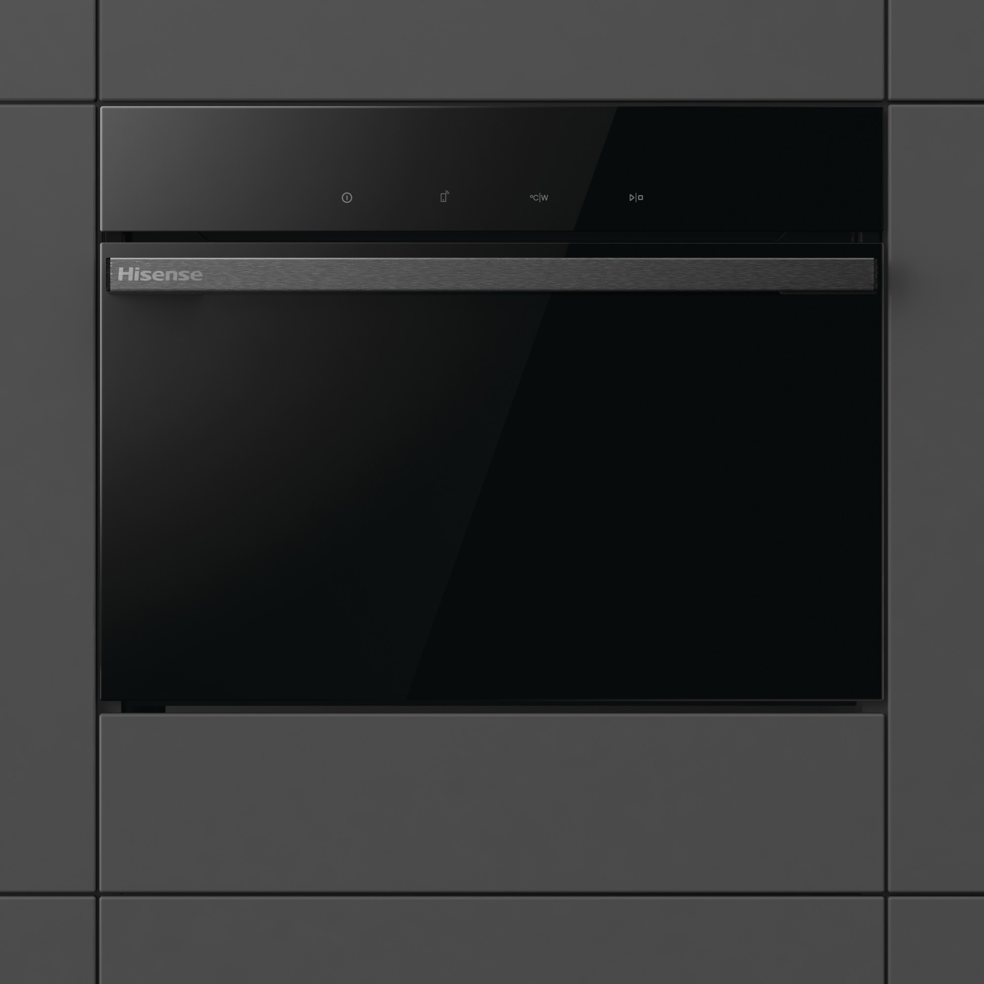 Hisense - BIM45342ADBG – Horno Combi, 50L, Cristal Negro