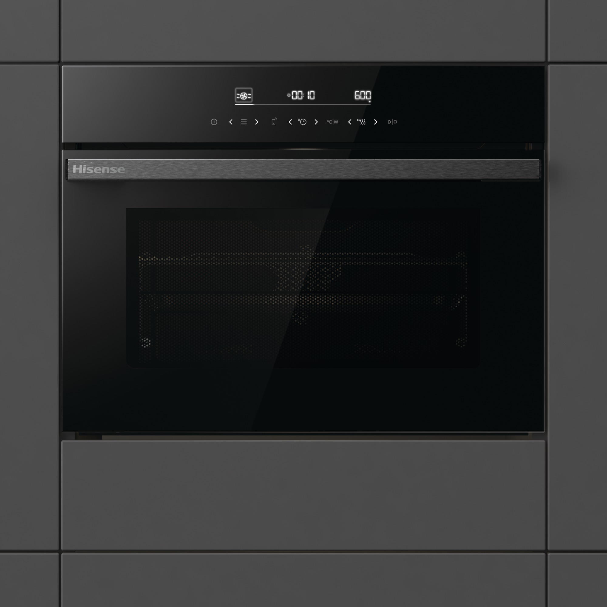 Hisense - BIM45342ADBG – Horno Combi, 50L, Cristal Negro