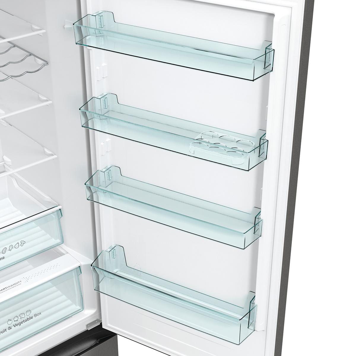 Hisense - RM469N4ACD – Frigorífico Combi 3 Puertas, Clase D , 368L, Inox