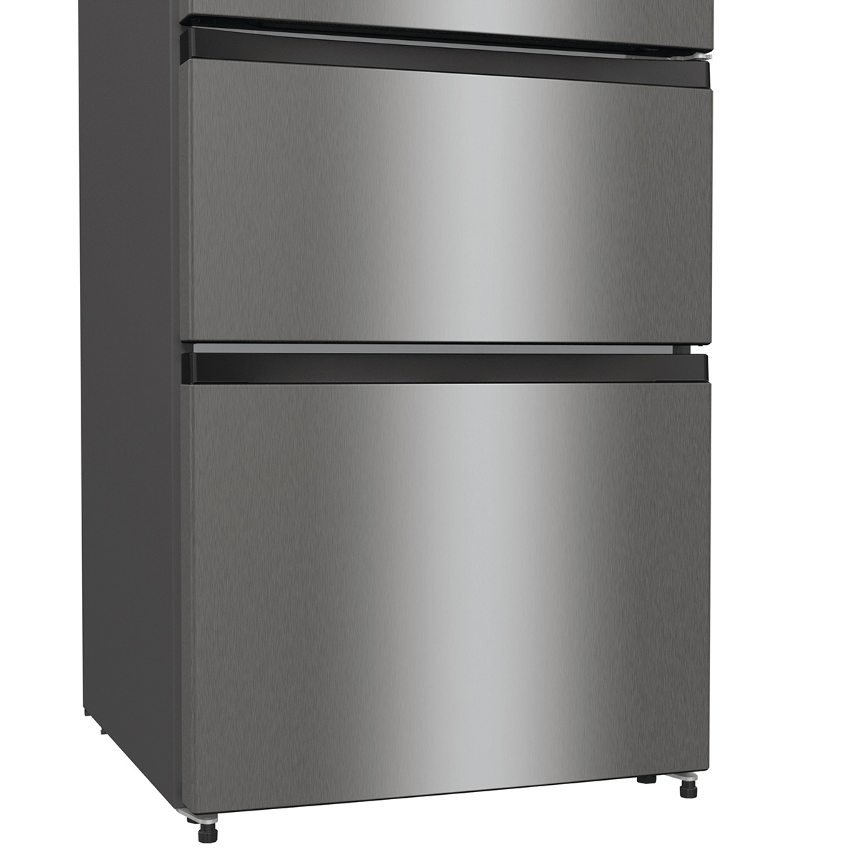 Hisense - RM469N4ACD – Frigorífico Combi 3 Puertas, Clase D , 368L, Inox